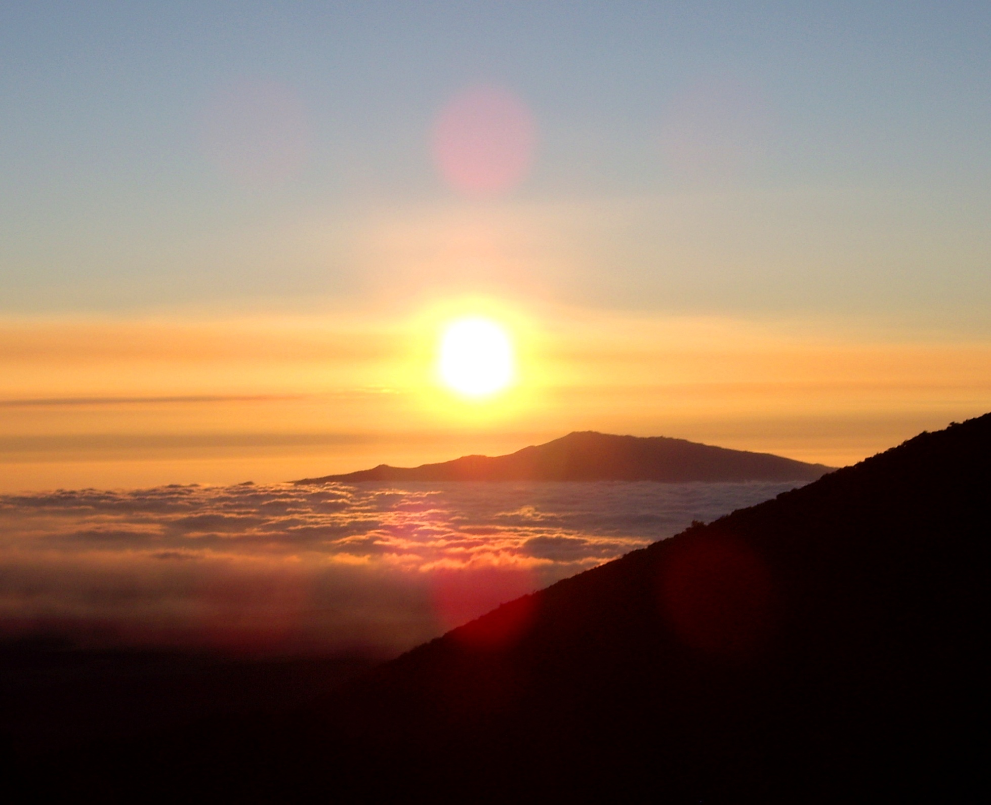 Mauna Kea sunset, Mauna Kea volcano, Kona, Hawaii