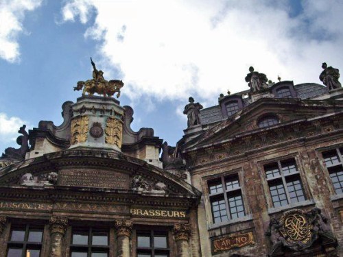 Blue Sky in Grand Place. Brussels, Belgium.