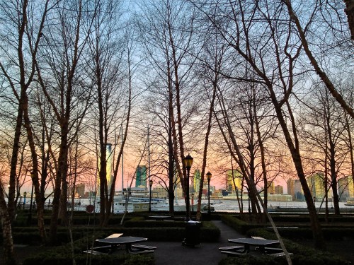Early Morning Walk along the Hudson River.