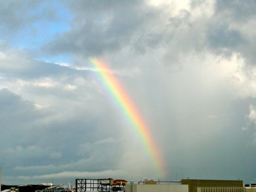 Rainbow in the Yucatan. Mexico.