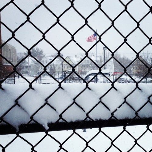 Flag in Somerville. February, 2013.